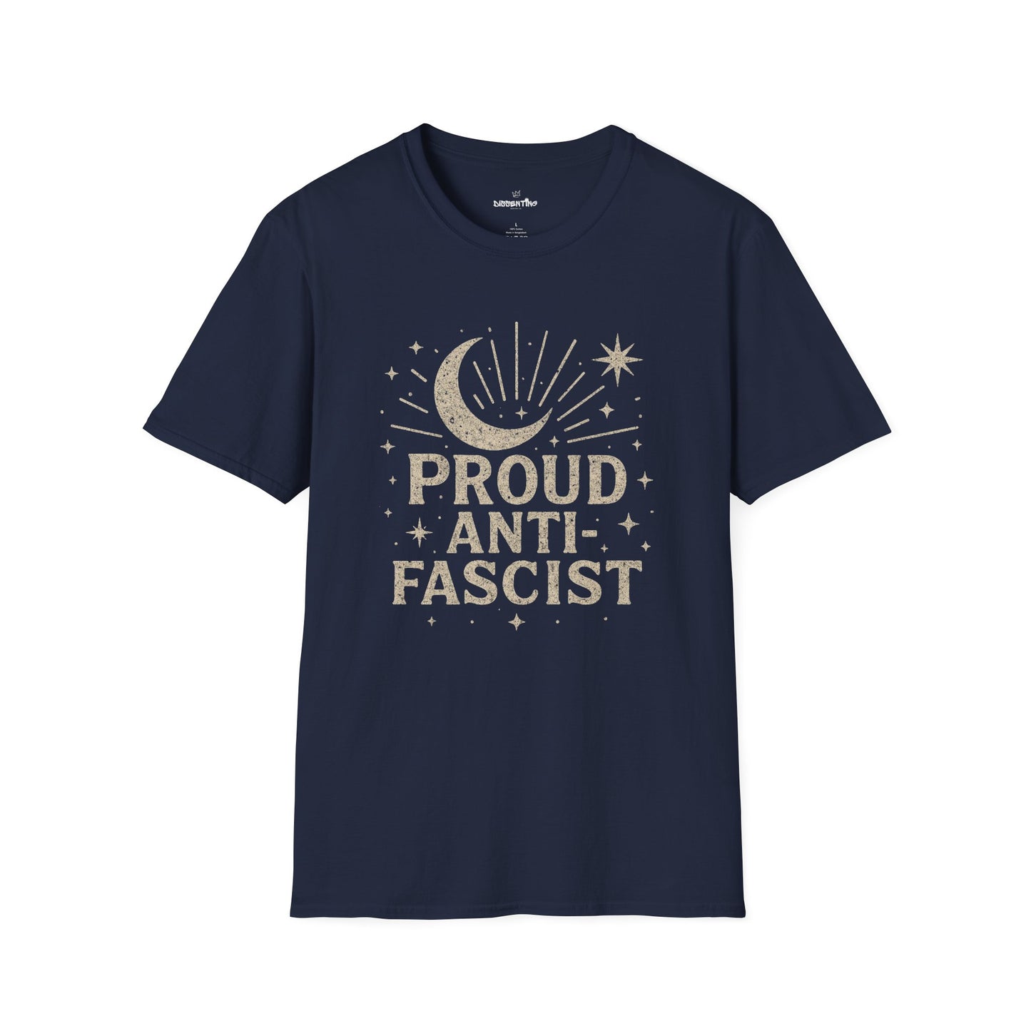 Proud Anti-Fascist – Celestial Vintage Edition Unisex Softstyle Tee