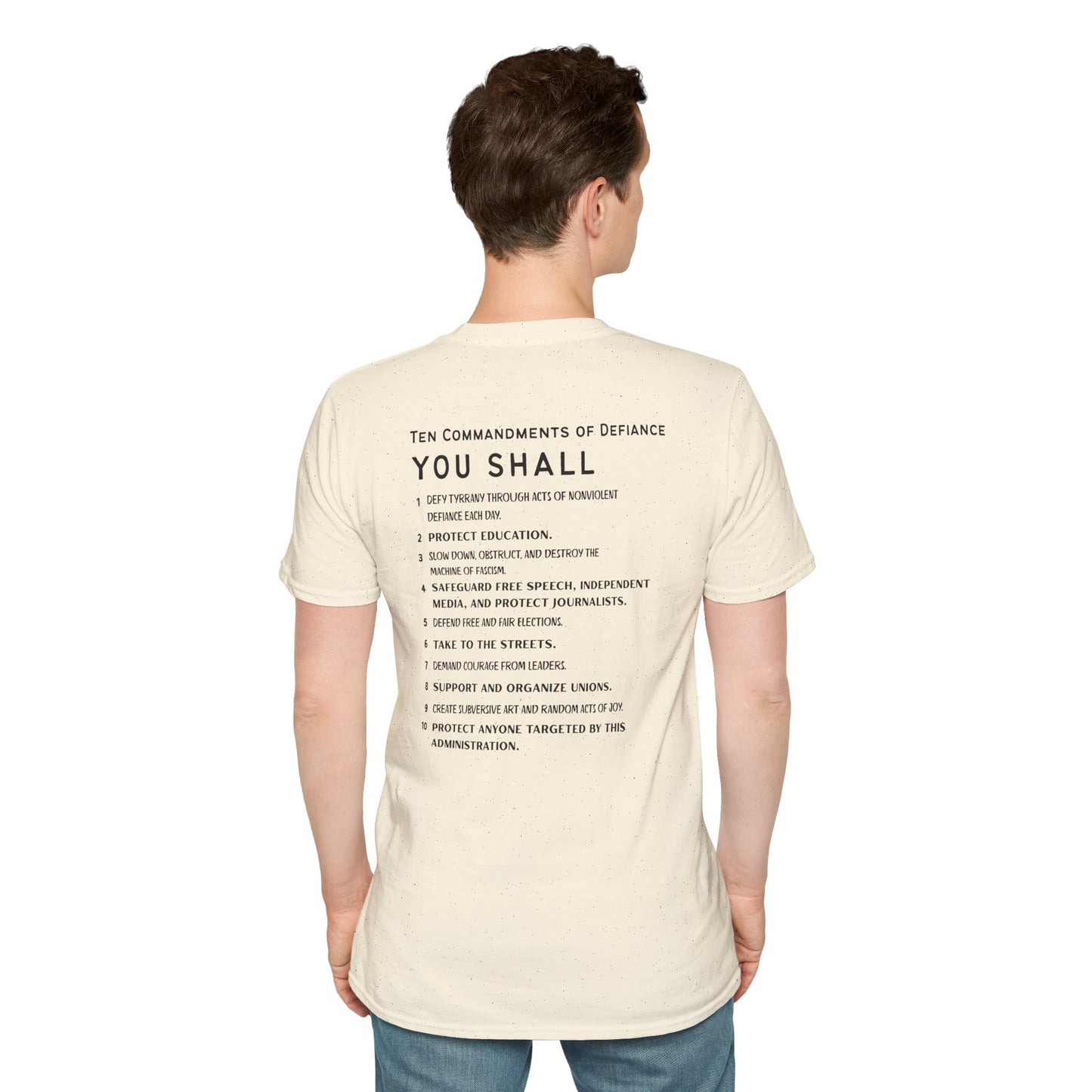 Save Democracy - Ten Commandments of Defiance Unisex T-Shirt