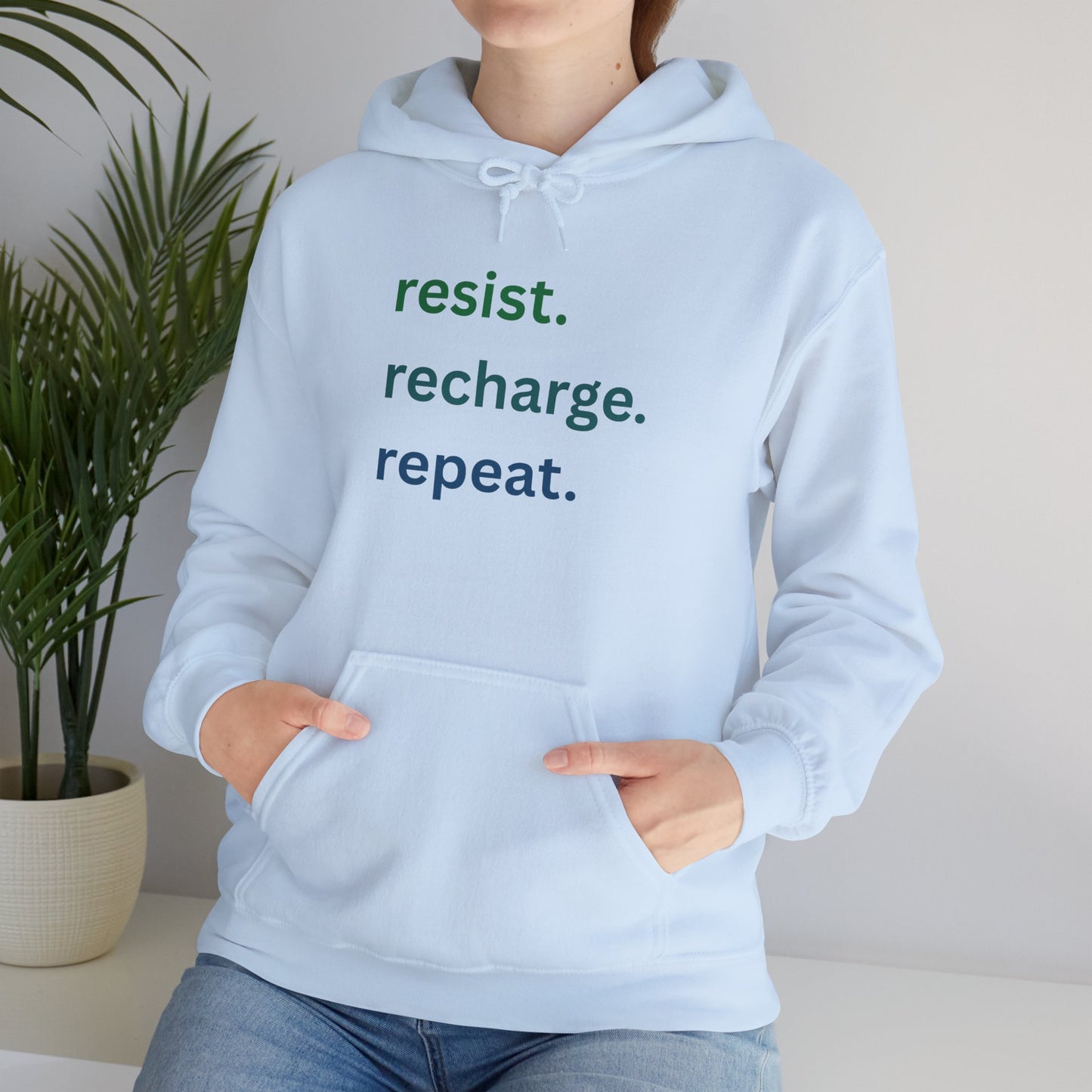 Resist. Recharge. Repeat. — Unisex Heavy Blend™ Sweatshirt