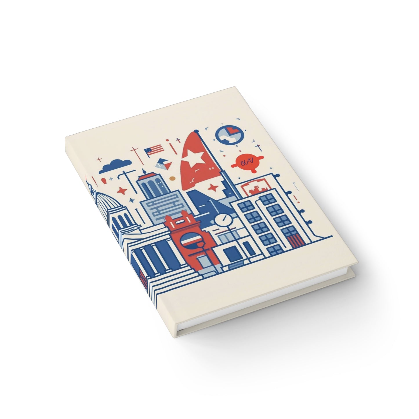 8647 Journal - Modern US Capitol Design, Ruled Line Notebook