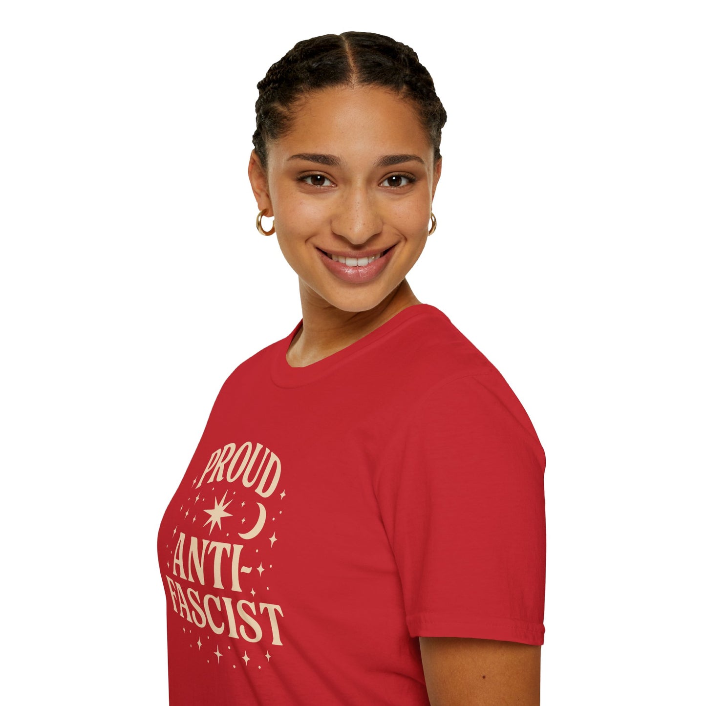 Proud Anti-Fascist – Celestial Design Unisex Tee