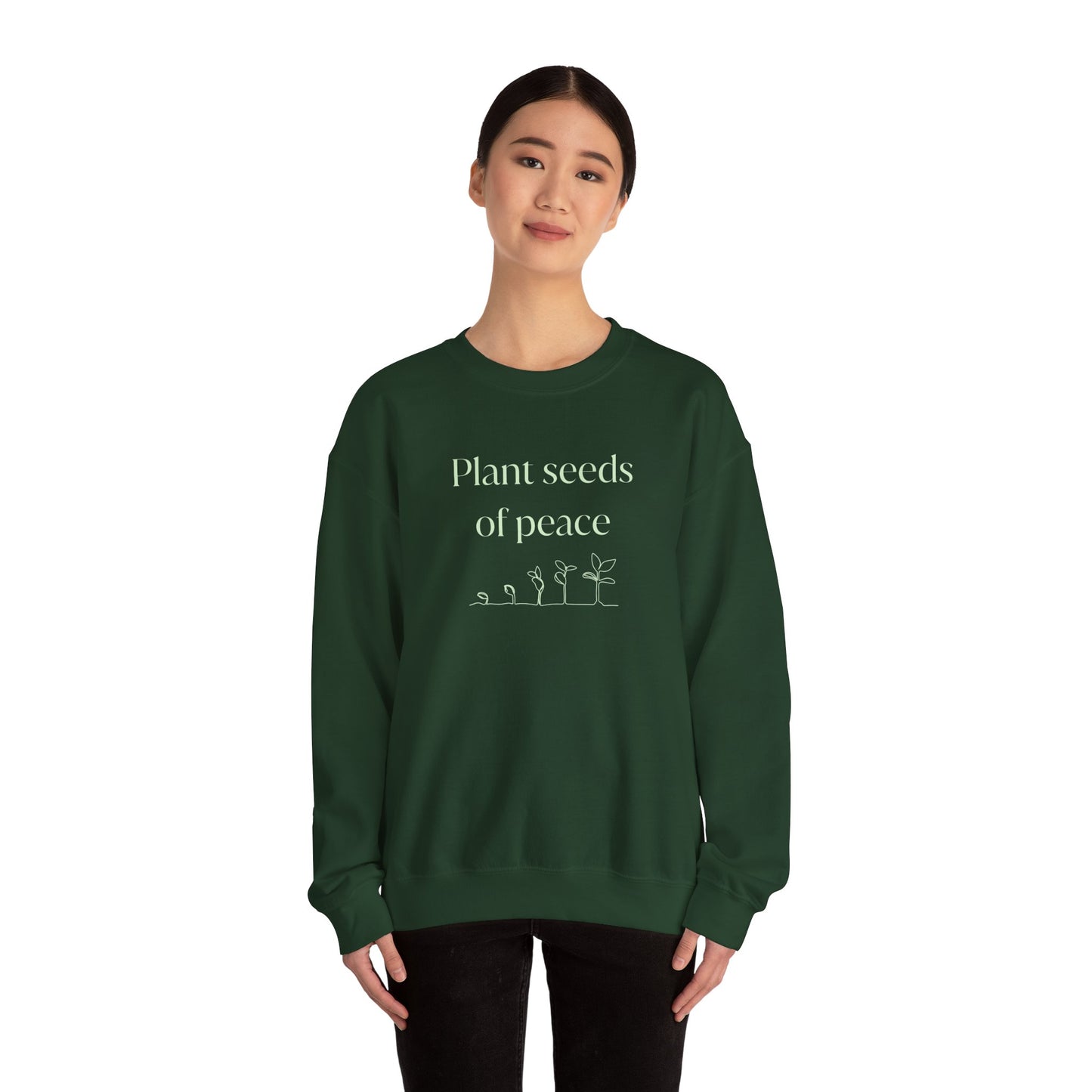 Plant Seeds of Peace – Gildan 18000 Unisex Heavy Blend Crewneck Sweatshirt