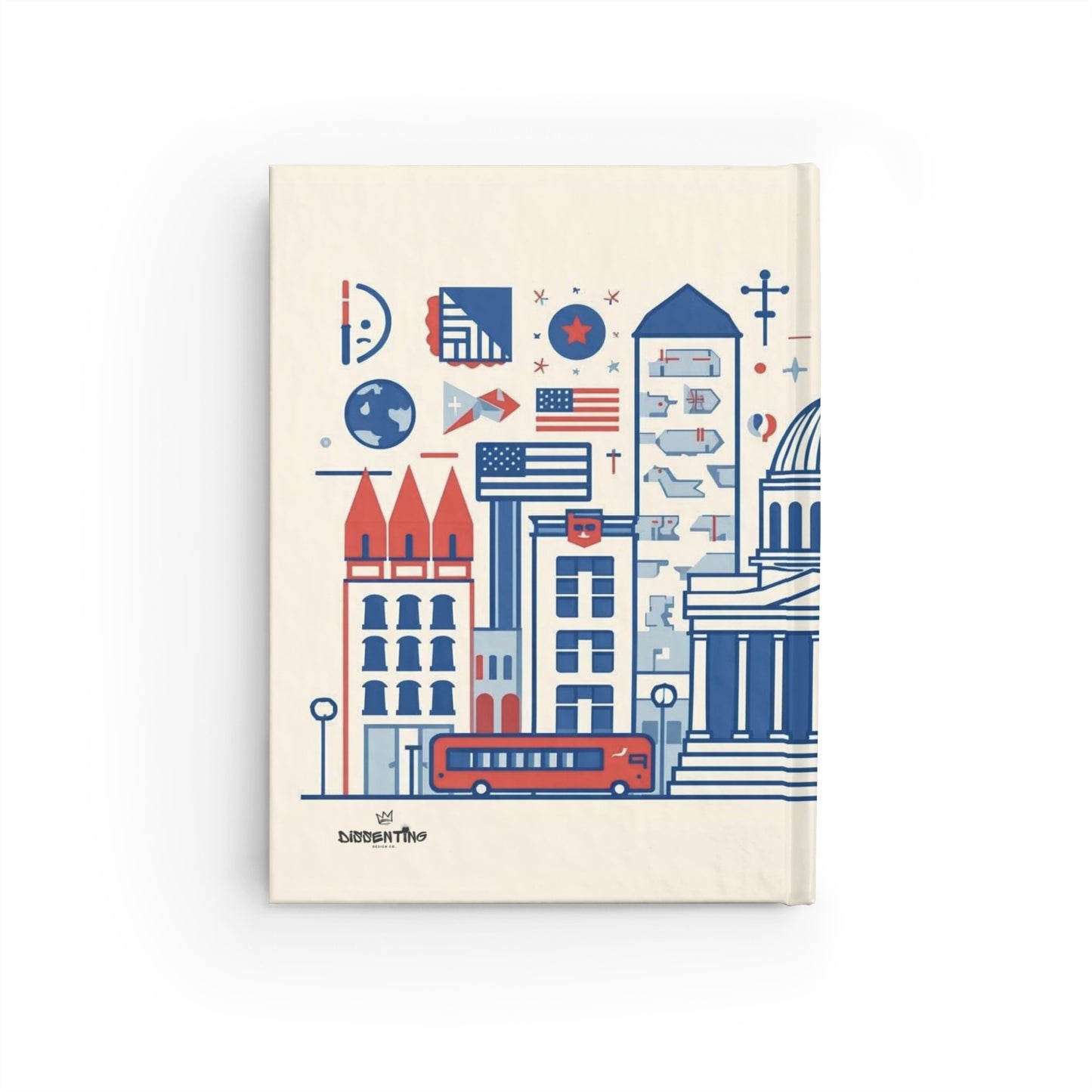 8647 Journal - Modern US Capitol Design, Ruled Line Notebook