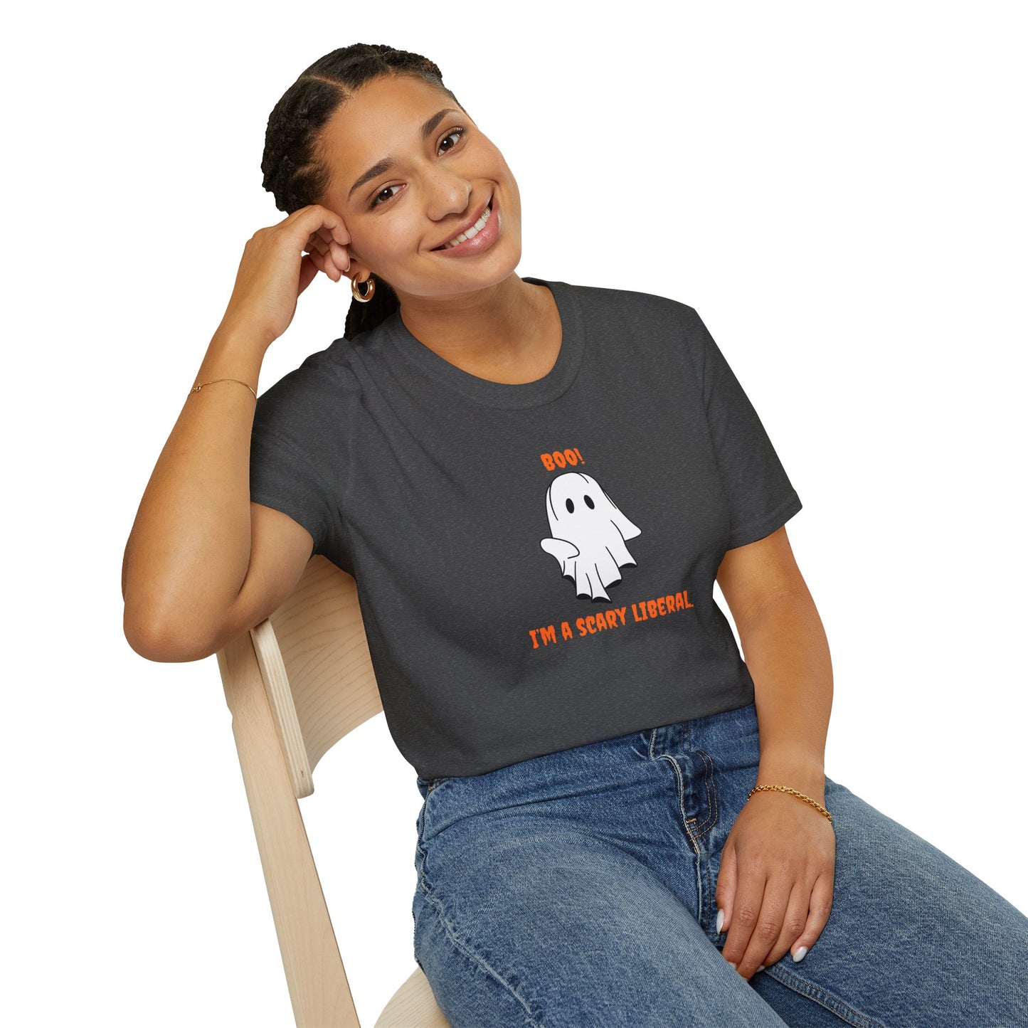 Halloween Funny T-Shirt - Boo! I'm a Scary Liberal.