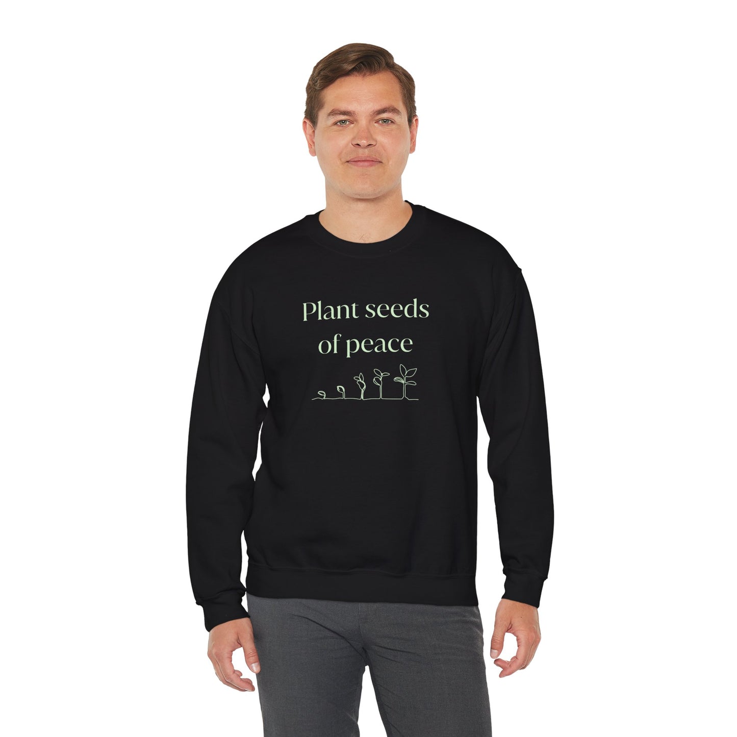 Plant Seeds of Peace – Gildan 18000 Unisex Heavy Blend Crewneck Sweatshirt