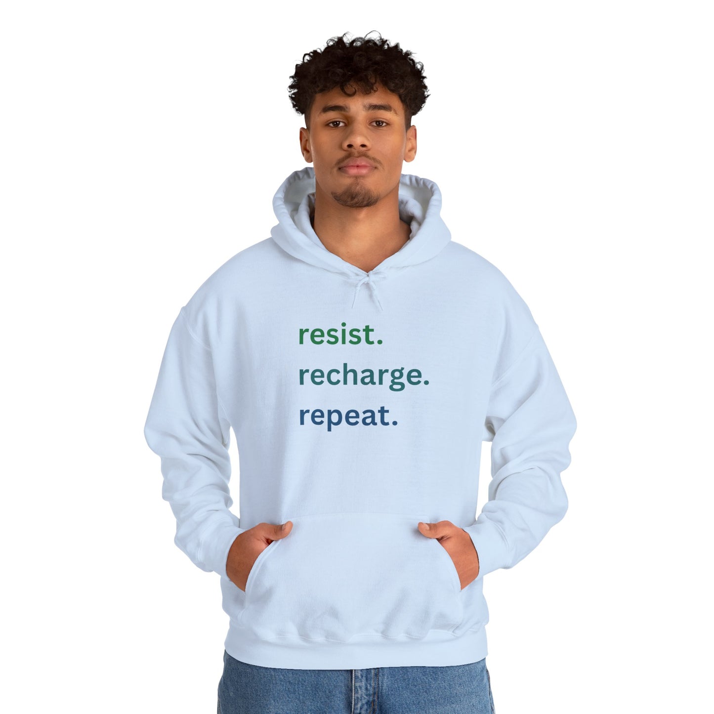 Resist. Recharge. Repeat. — Unisex Heavy Blend™ Sweatshirt