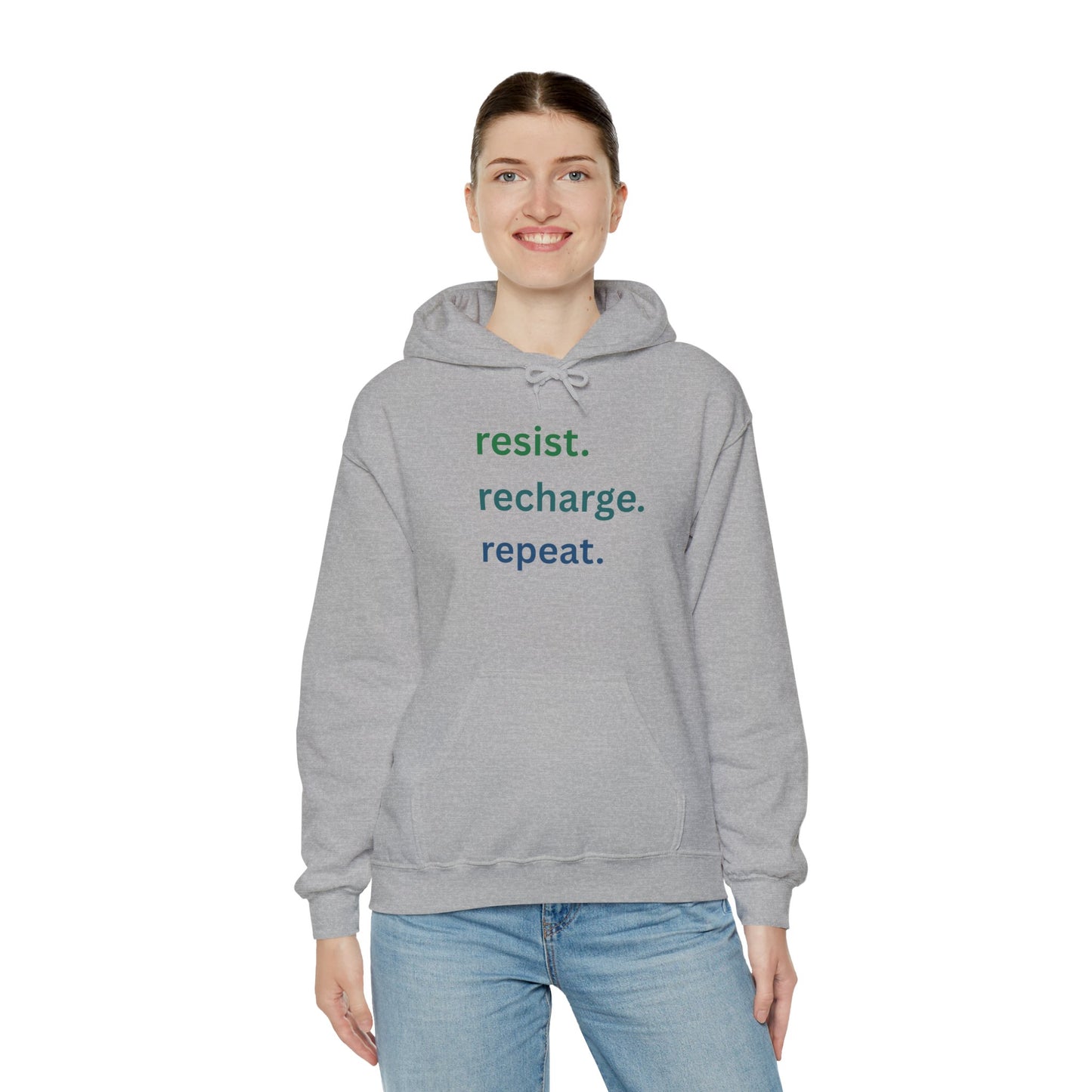 Resist. Recharge. Repeat. — Unisex Heavy Blend™ Sweatshirt