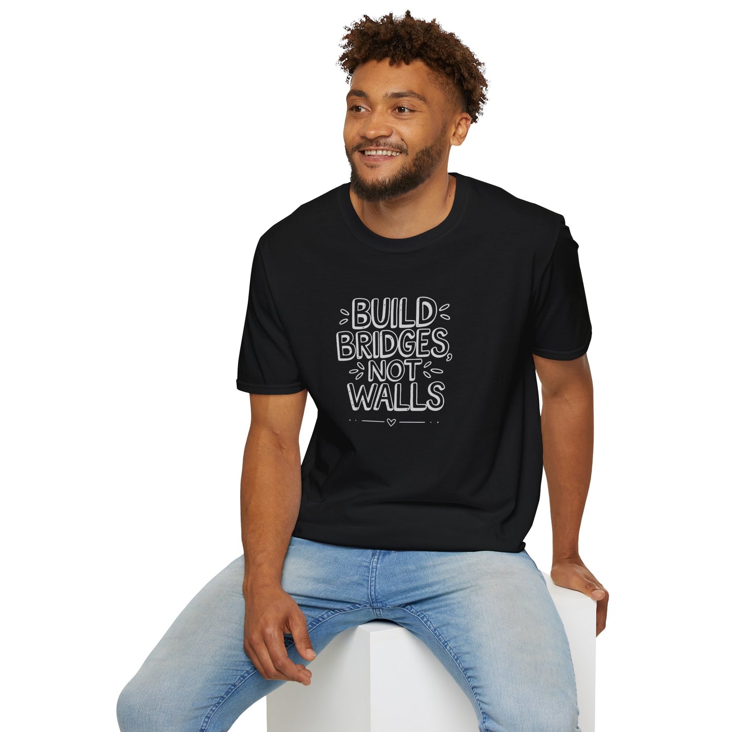 Build Bridges, Not Walls – Unisex Softstyle Tee