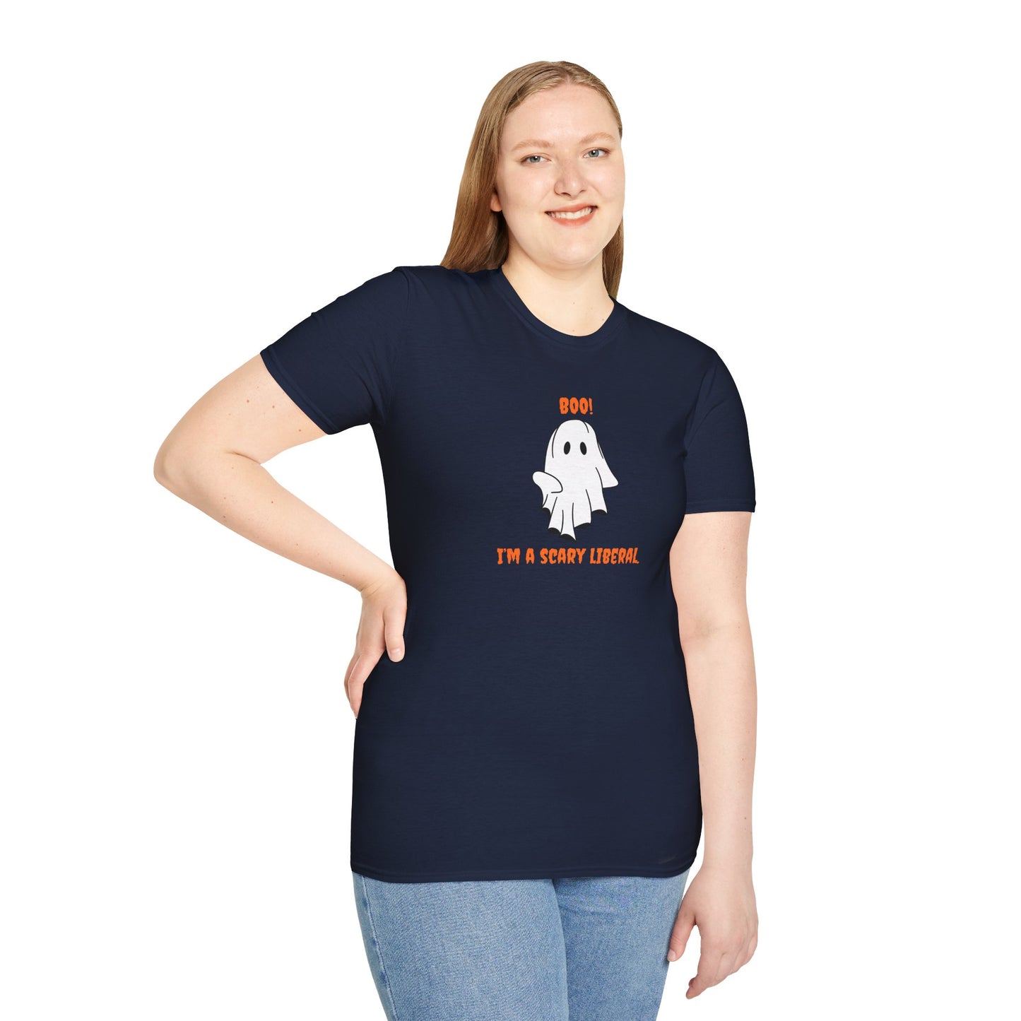 Halloween Funny T-Shirt - Boo! I'm a Scary Liberal.