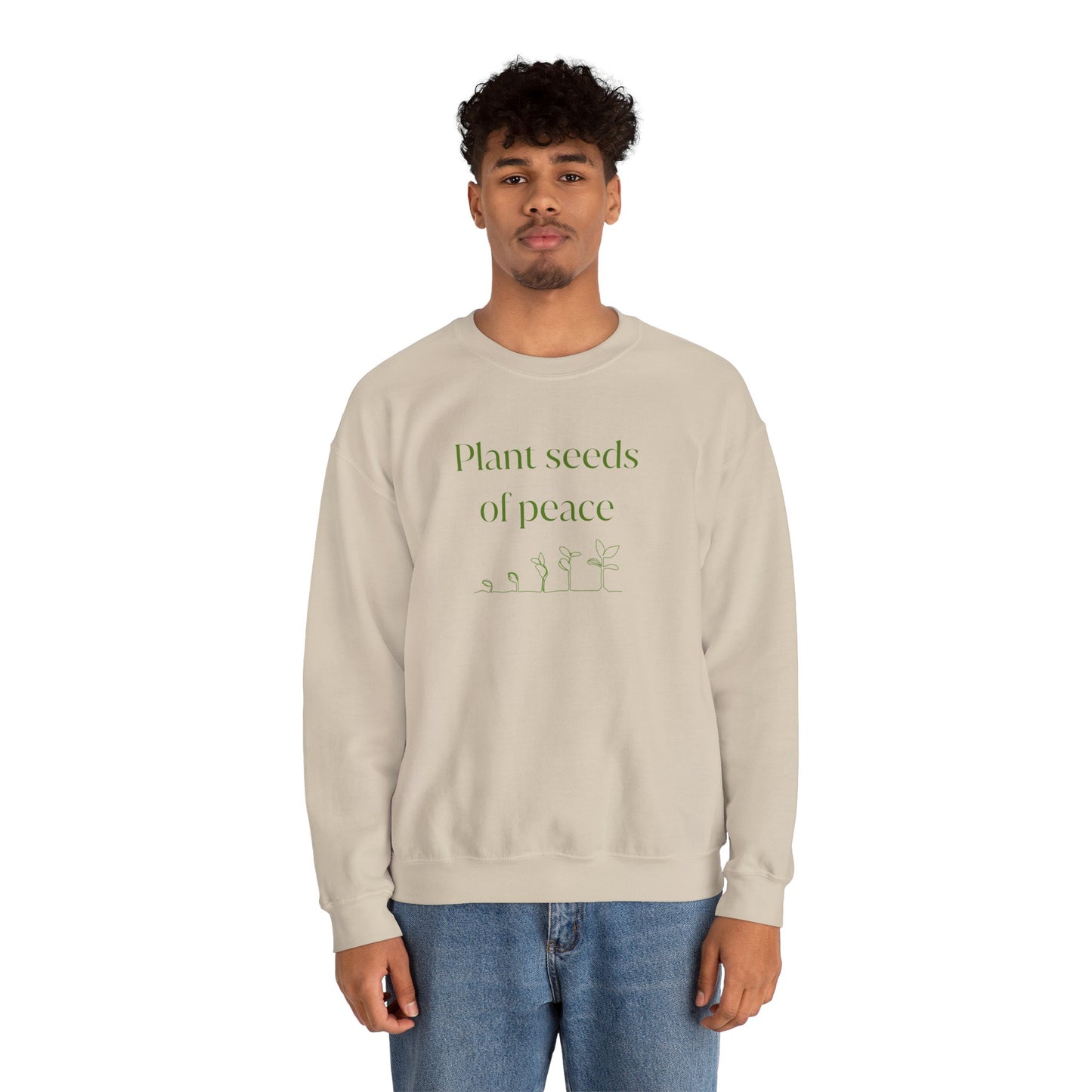 Plant Seeds of Peace – Gildan 18000 Unisex Heavy Blend Crewneck Sweatshirt
