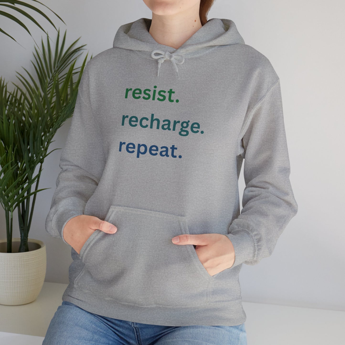 Resist. Recharge. Repeat. — Unisex Heavy Blend™ Sweatshirt