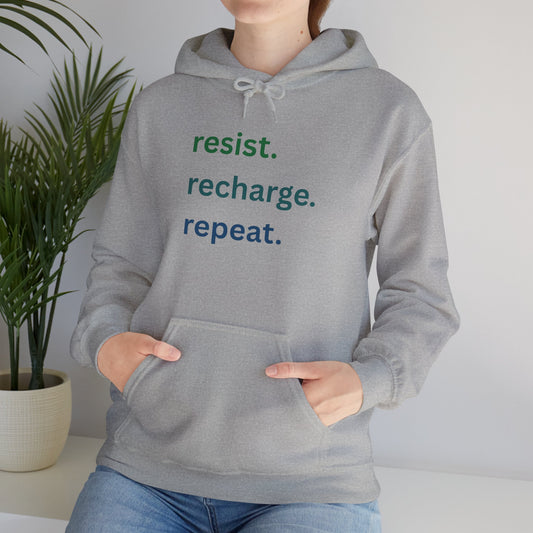 Resist. Recharge. Repeat. — Unisex Heavy Blend™ Sweatshirt