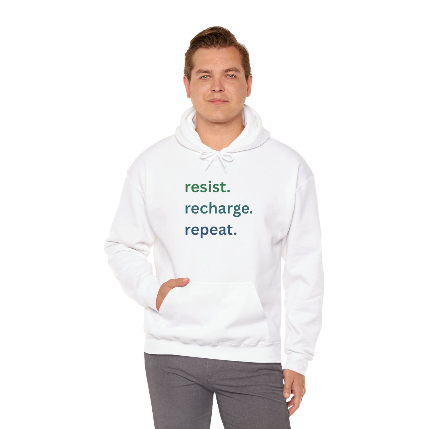 Resist. Recharge. Repeat. — Unisex Heavy Blend™ Sweatshirt