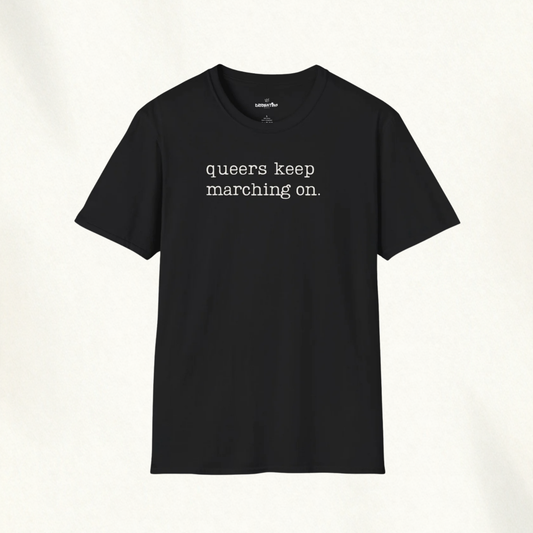 MARCHING ON. — Classic Typographic Tee