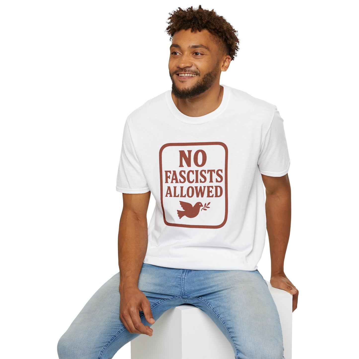 No Fascists Allowed Tee – Vintage Resistance Statement Shirt