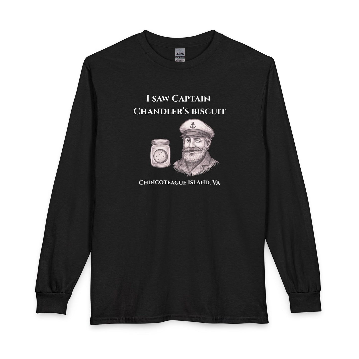 I Saw Captain Chandler’s Biscuit Long Sleeve Tee – Chincoteague