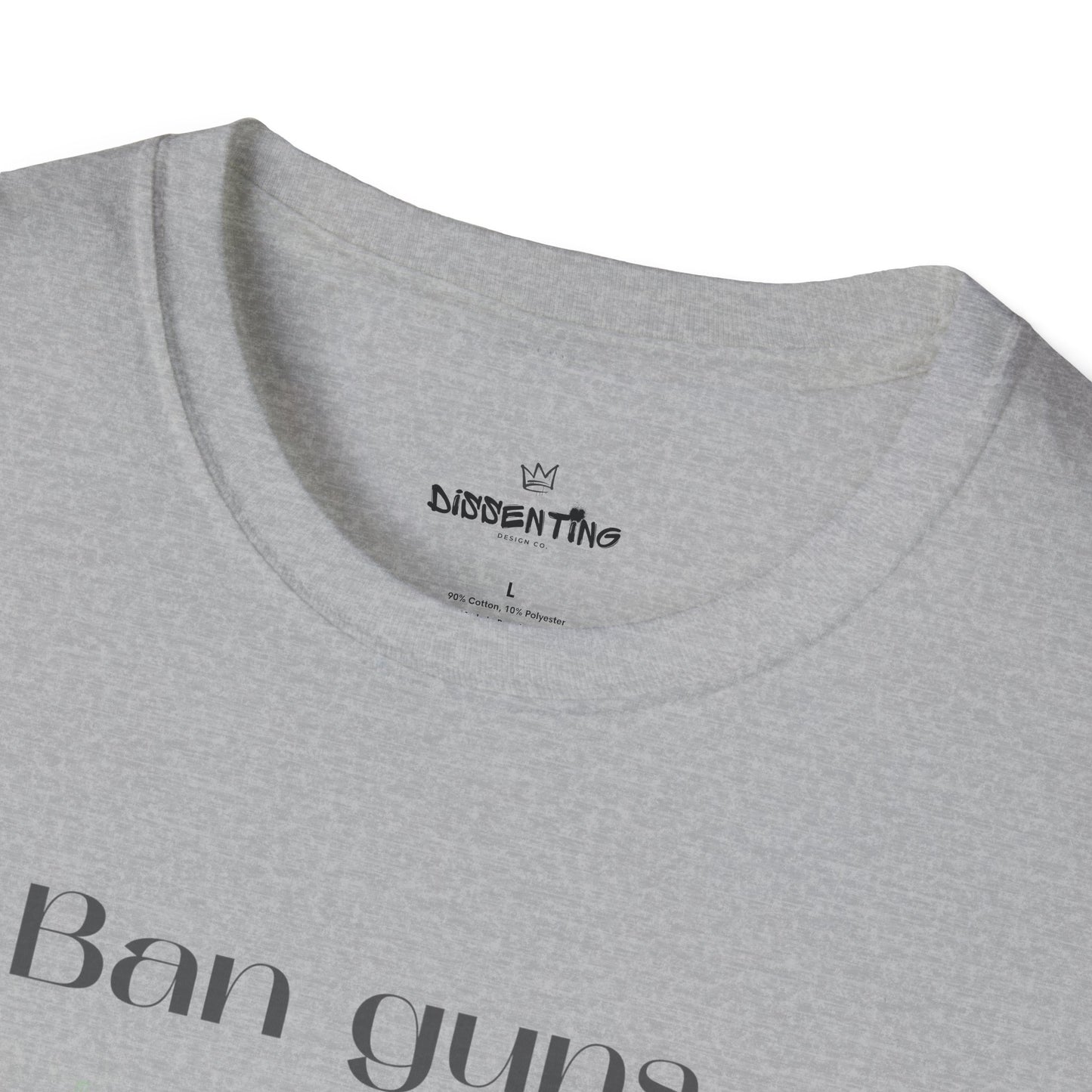 Ban Guns, Not Books – Unisex T-Shirt (Rainbow Book & Butterflies)