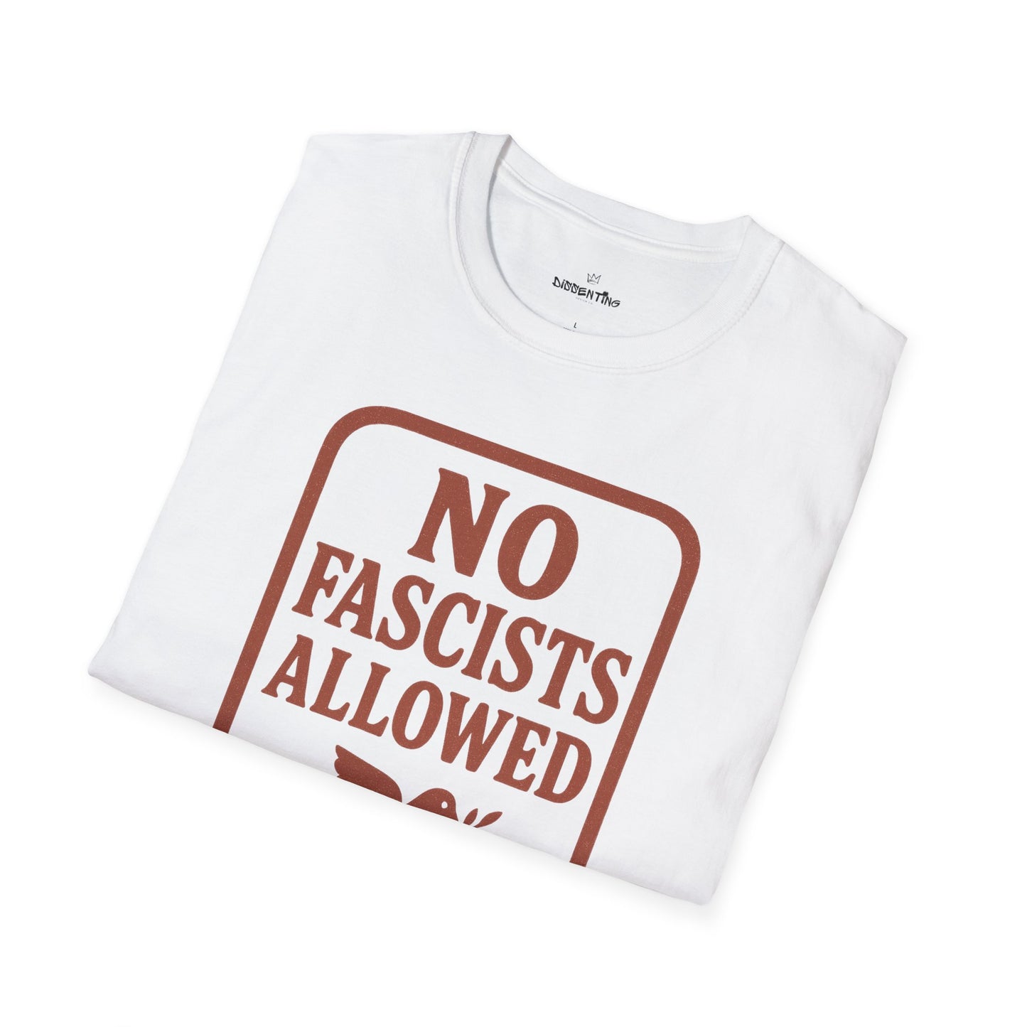 No Fascists Allowed Tee – Vintage Resistance Statement Shirt