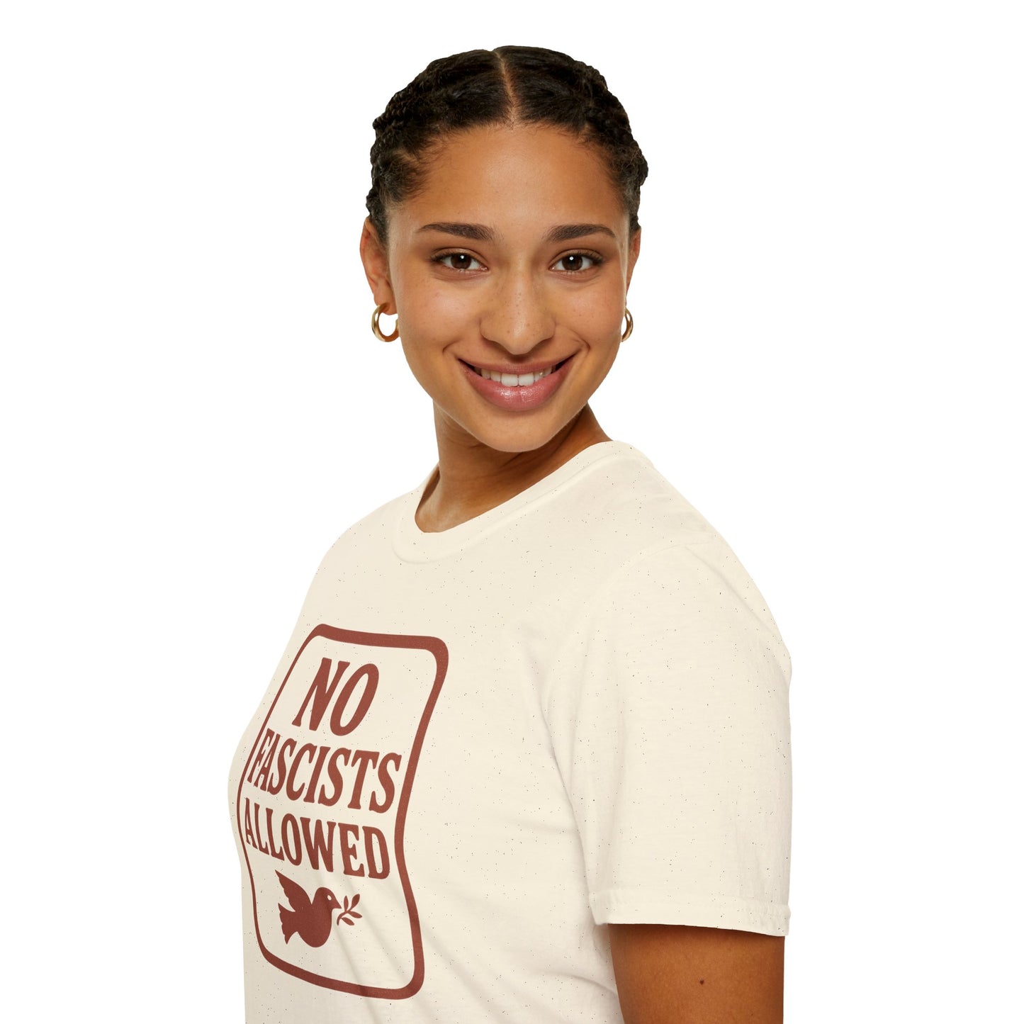 No Fascists Allowed Tee – Vintage Resistance Statement Shirt