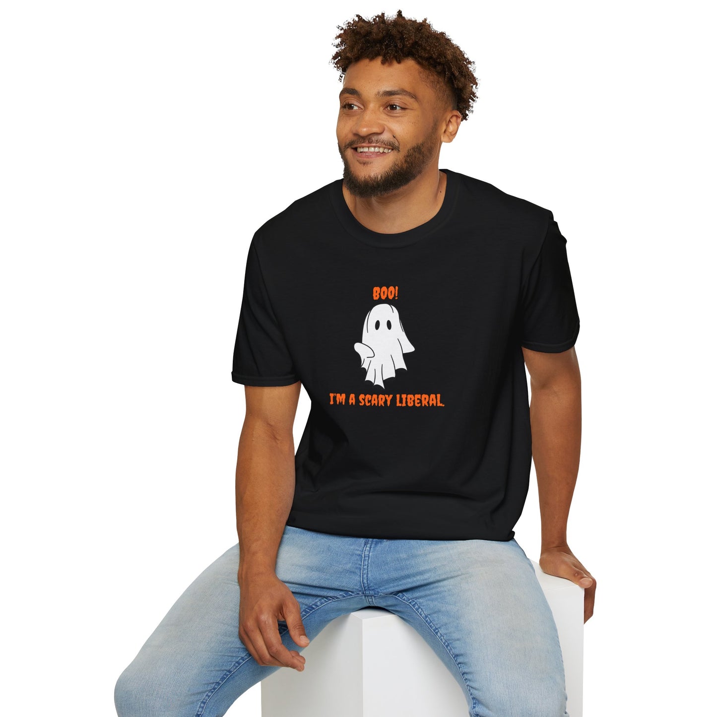 Halloween Funny T-Shirt - Boo! I'm a Scary Liberal.