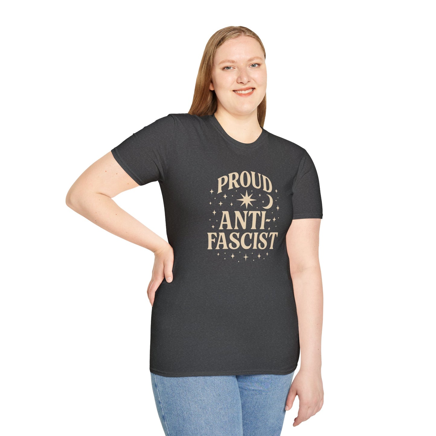 Proud Anti-Fascist – Celestial Design Unisex Tee