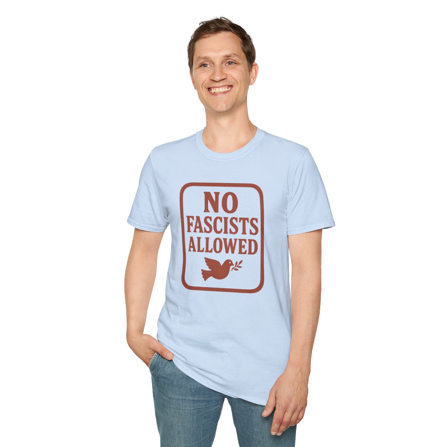 No Fascists Allowed Tee – Vintage Resistance Statement Shirt