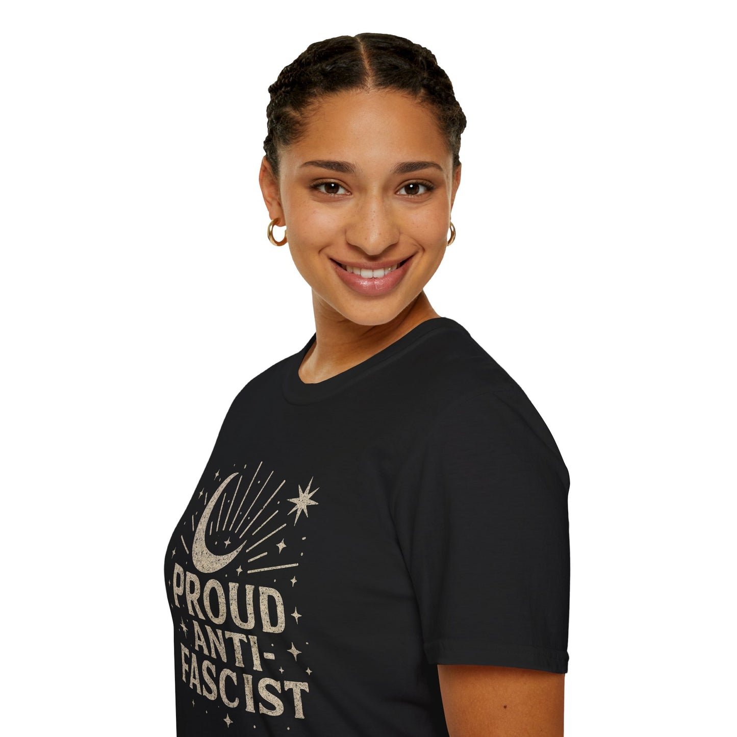 Proud Anti-Fascist – Celestial Vintage Edition Unisex Softstyle Tee