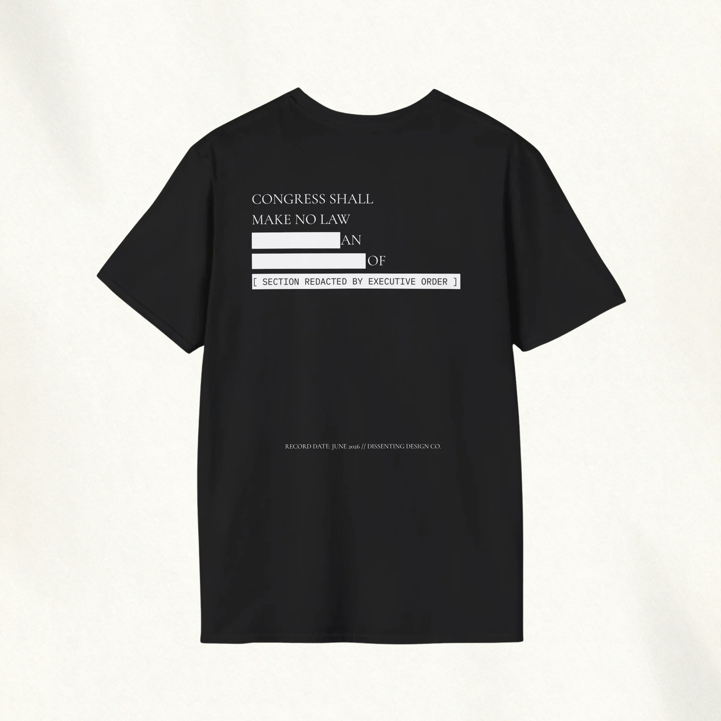 ARTIFACT NO. 0015 // THE EXECUTIVE REDACTION TEE — Archive Graphic Tee