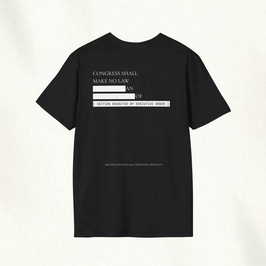 ARTIFACT NO. 0015 // THE EXECUTIVE REDACTION TEE — Archive Graphic Tee