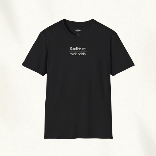 READ FREELY. THINK BOLDLY. — Dual Mandate Tee
